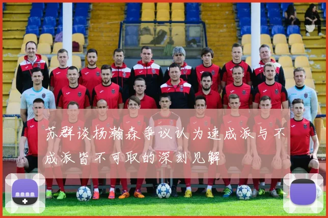 苏群谈杨瀚森争议认为速成派与不成派皆不可取的深刻见解